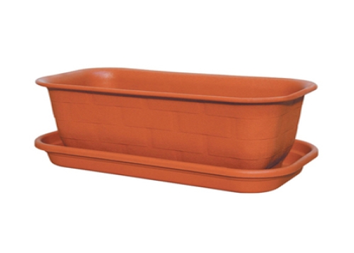 حوض زراعة بلاستيك خورشيد  35*15*12 سم لون بني (طوبي)
