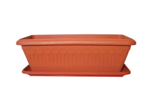 حوض زراعة بلاستيك خورشيد  مقاس 62*30*26 سم لون بني (طوبي)