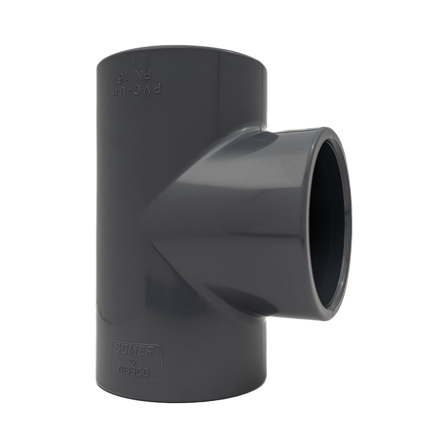 مشترك بي في سي حرف تي كومر 50 مم ضغط 16 بار