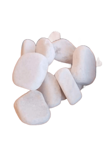 عبوة أحجار رخام كرارة أبيض لامع متوسط الوزن  15 كجم